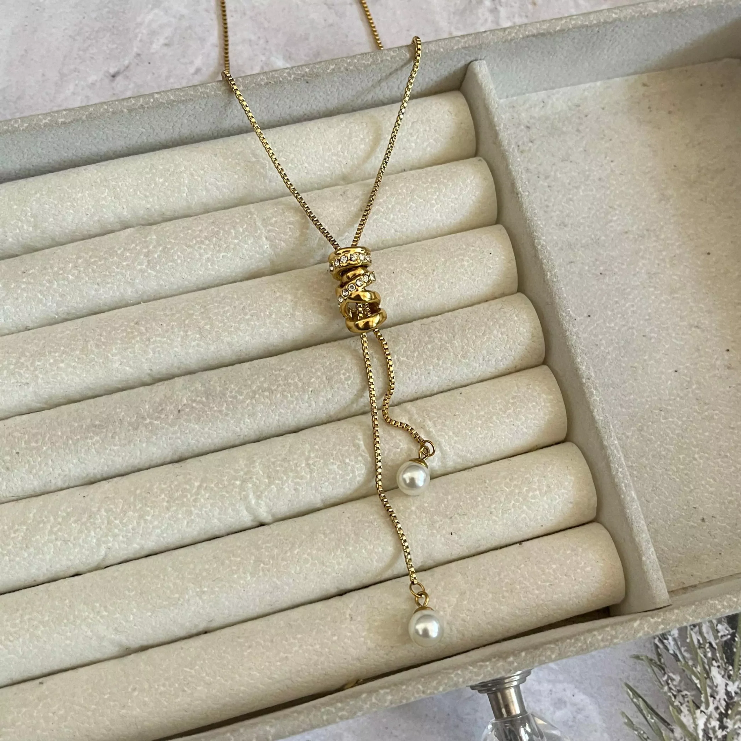 Pearl Lariat Necklace 1