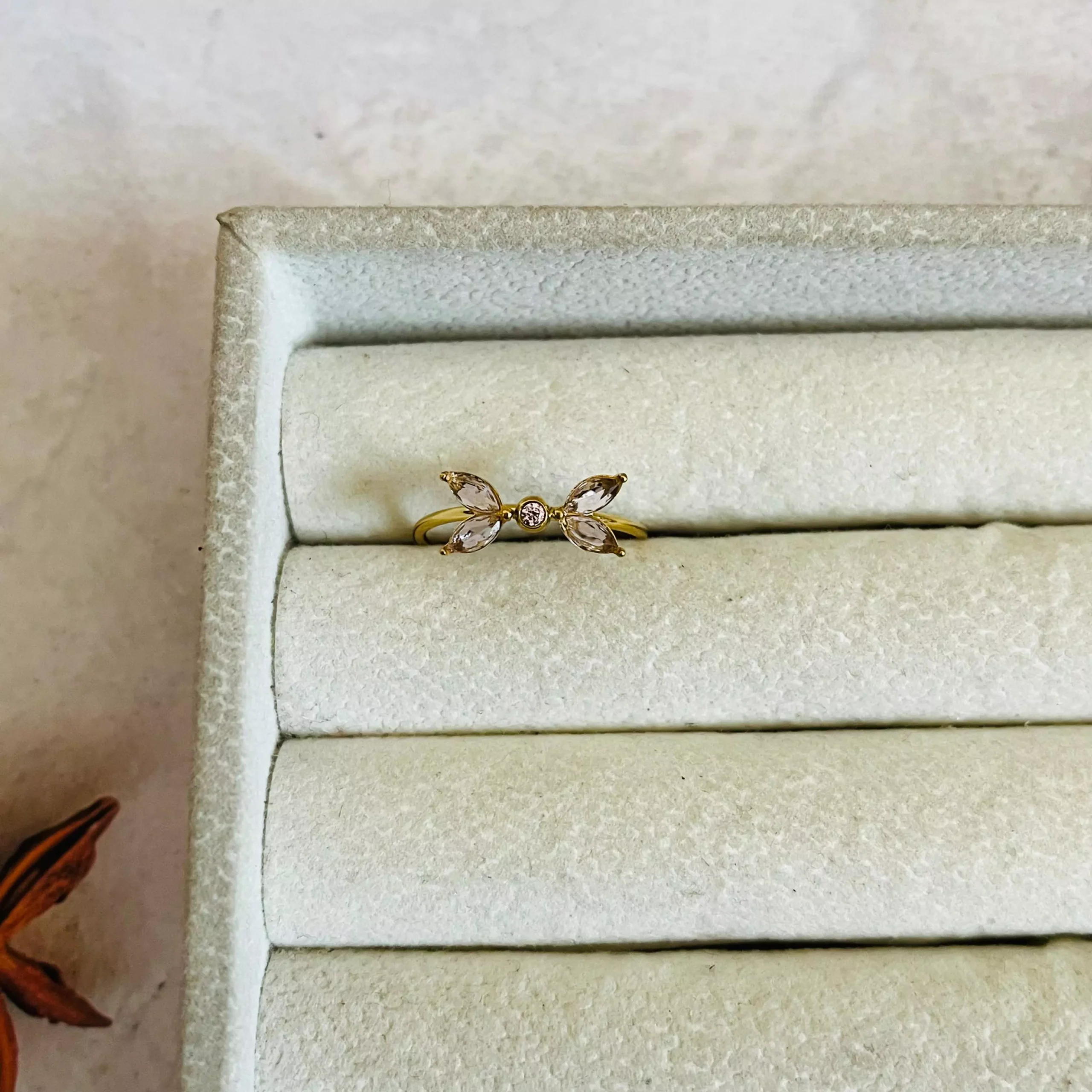 Bow Adjustable Ring - Pink