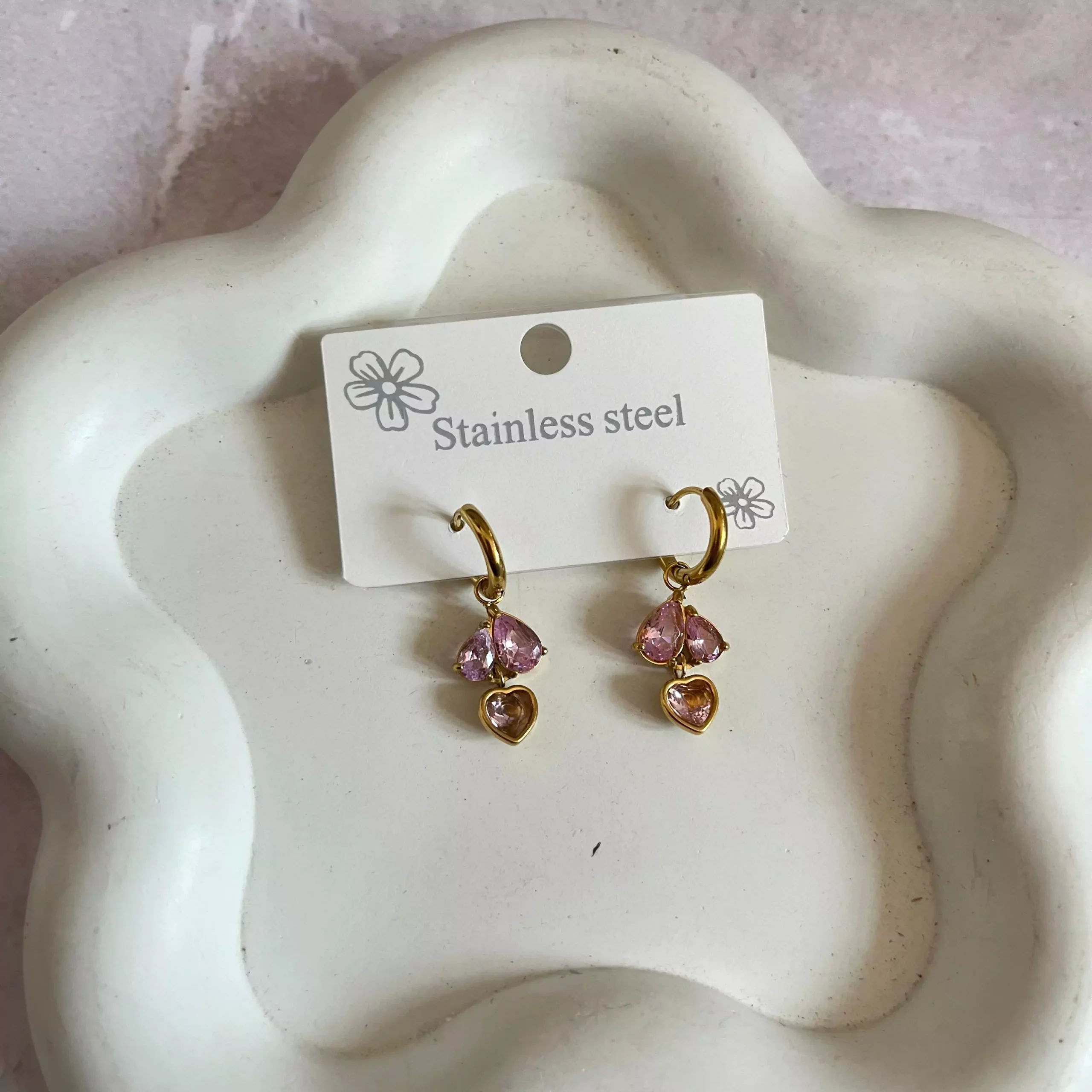 Fresh Love Earrings - Pink 1