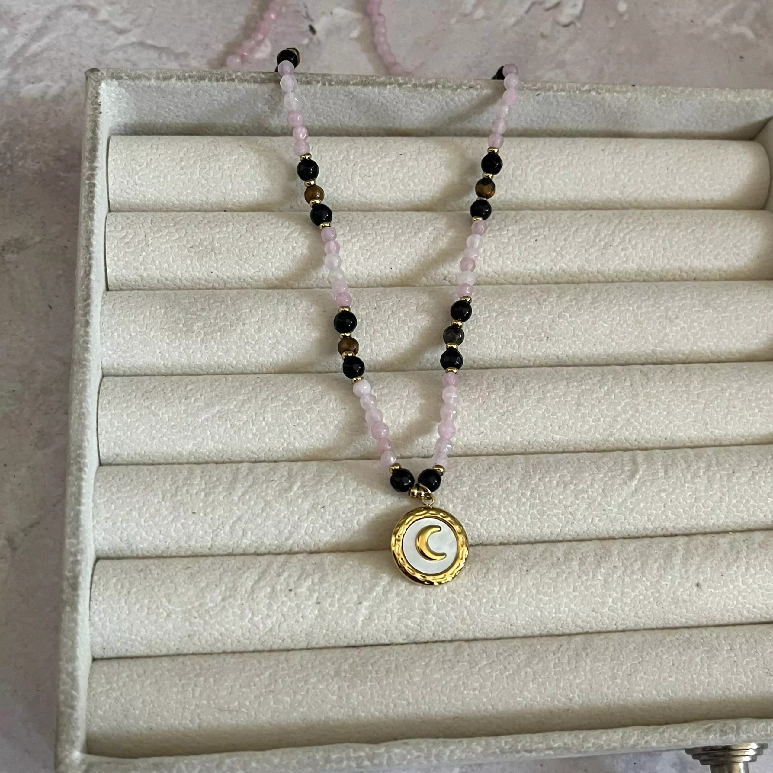 Moon Beaded Necklace