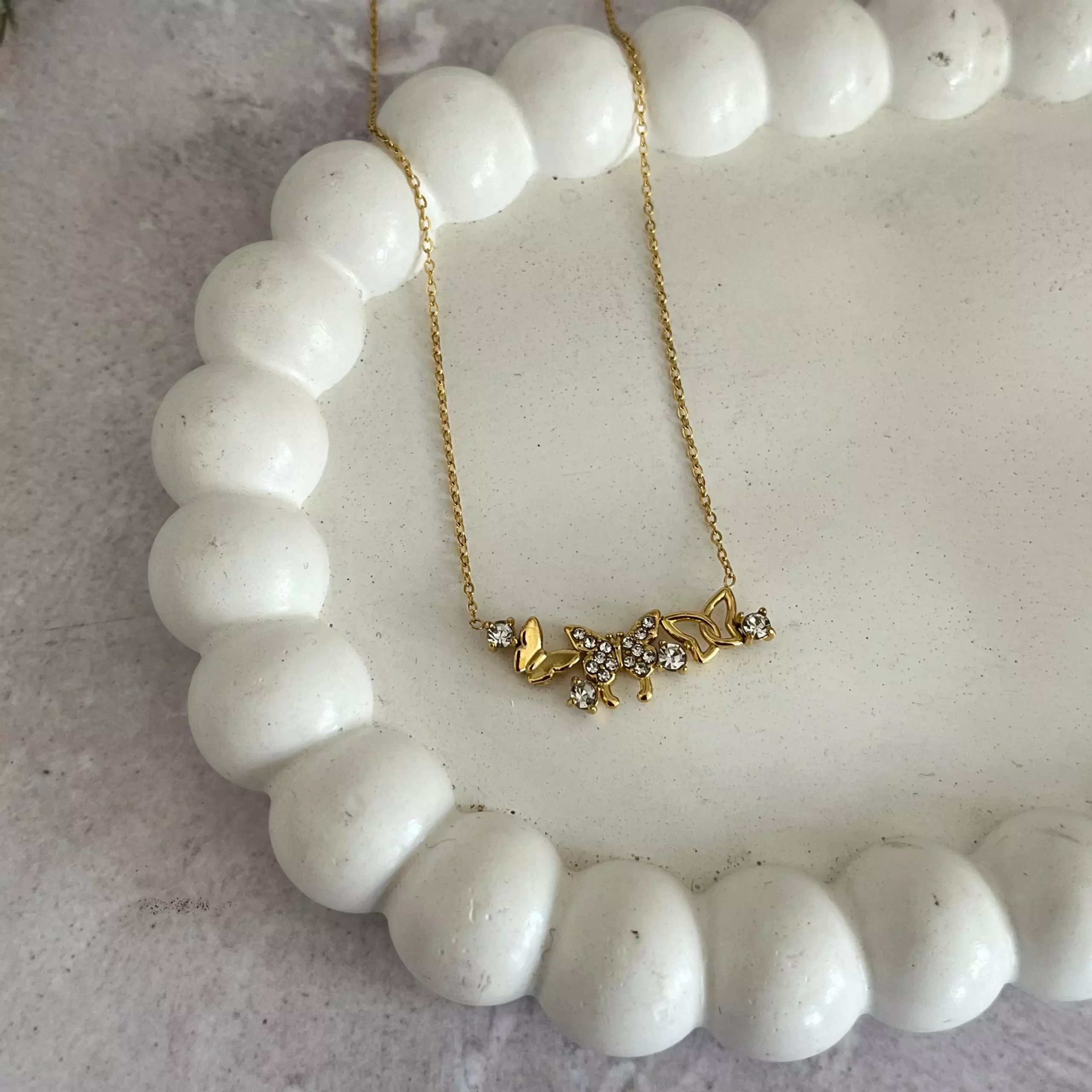 Ethereal Multi Butterfly Necklace